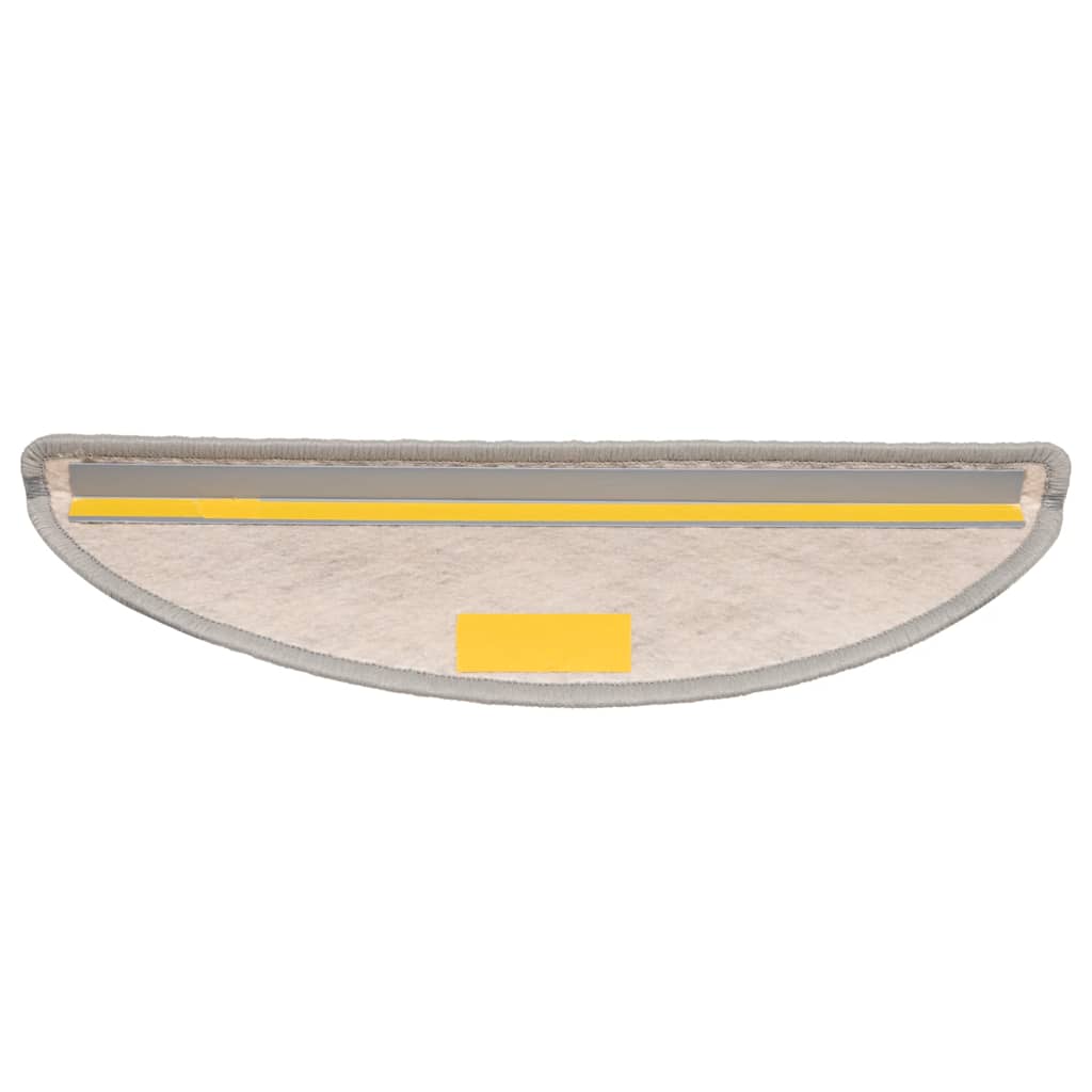 Tappeti Adesivi Scale Aspetto Sisal 15 pz 56x17x3 cm Platino