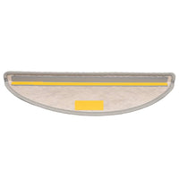 Tappeti Adesivi Scale Aspetto Sisal 15 pz 56x17x3 cm Platino