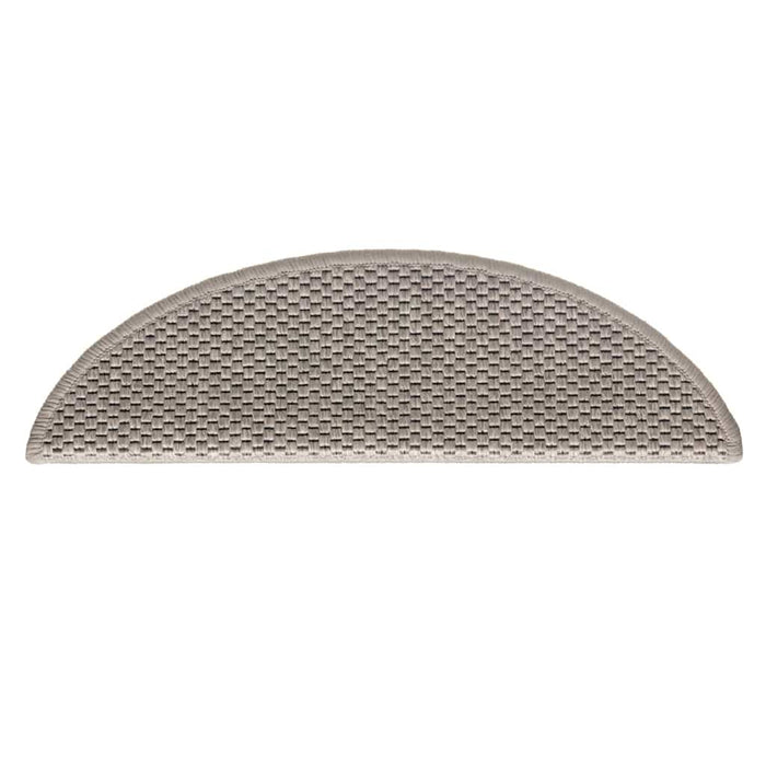 Tappeti Autoadesivi Scale Aspetto Sisal 15pz 56x17x3cm Argento 326859