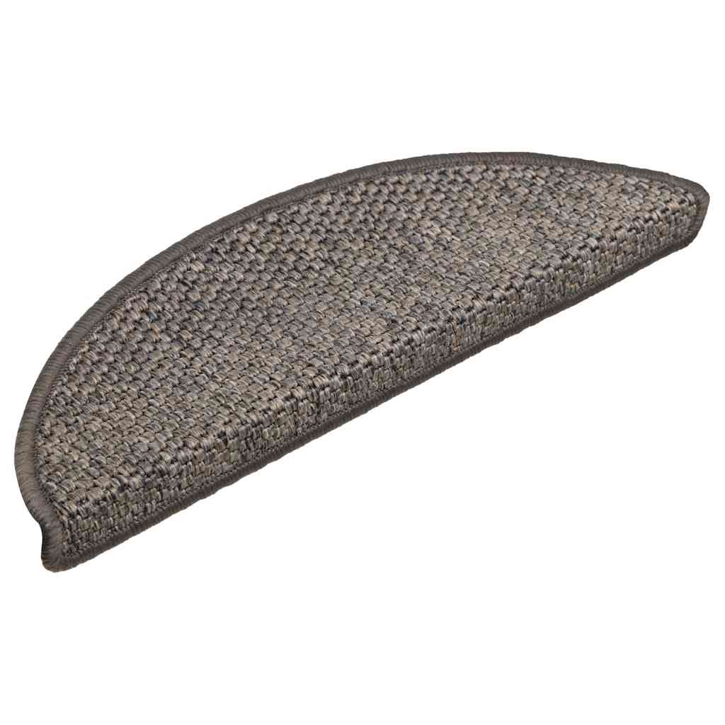 Tappeti Autoadesivi Scale Aspetto Sisal 15pz 56x20cm Argento cod mxl 77262