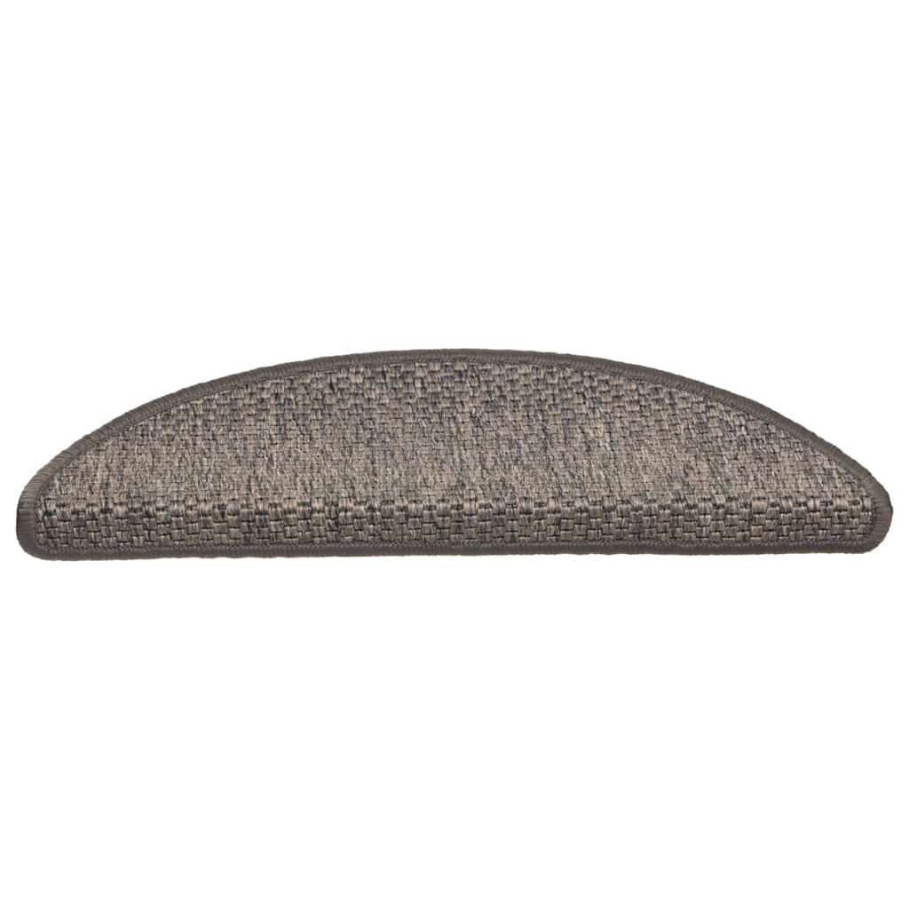 Tappeti Adesivi Scale Aspetto Sisal 15 pz 56x17x3cm Marrone 326860