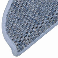 Tappeti Autoadesivi per Scale Aspetto Sisal 15pz 56x17x3 cm Blu 326862