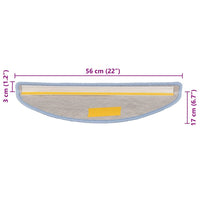 Tappeti Autoadesivi per Scale Aspetto Sisal 15pz 56x20 cm Blu cod mxl 78605