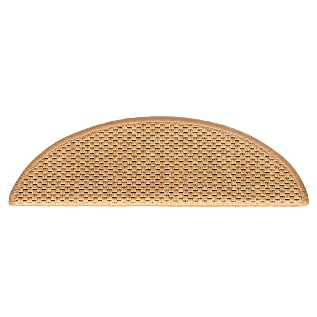 Tappeti Autoadesivi Scale Aspetto Sisal 15 pz 56x17x3 cm Sisal 326865