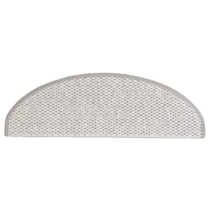 Tappeti Autoadesivi Scale Aspetto Sisal 15 pz 65x21x4cm Platino