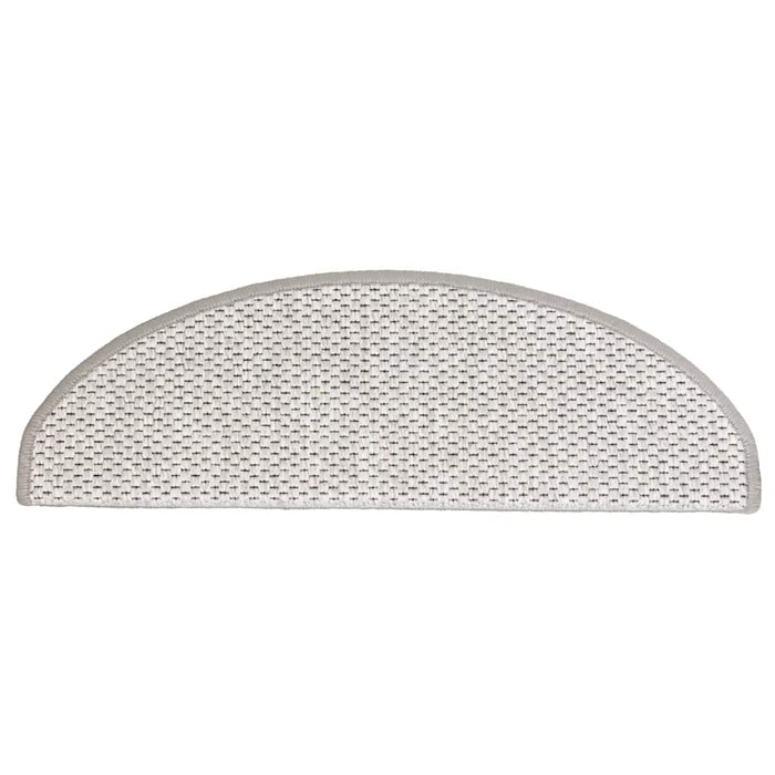 Tappeti Autoadesivi Scale Aspetto Sisal 15 pz 65x21x4cm Platino
