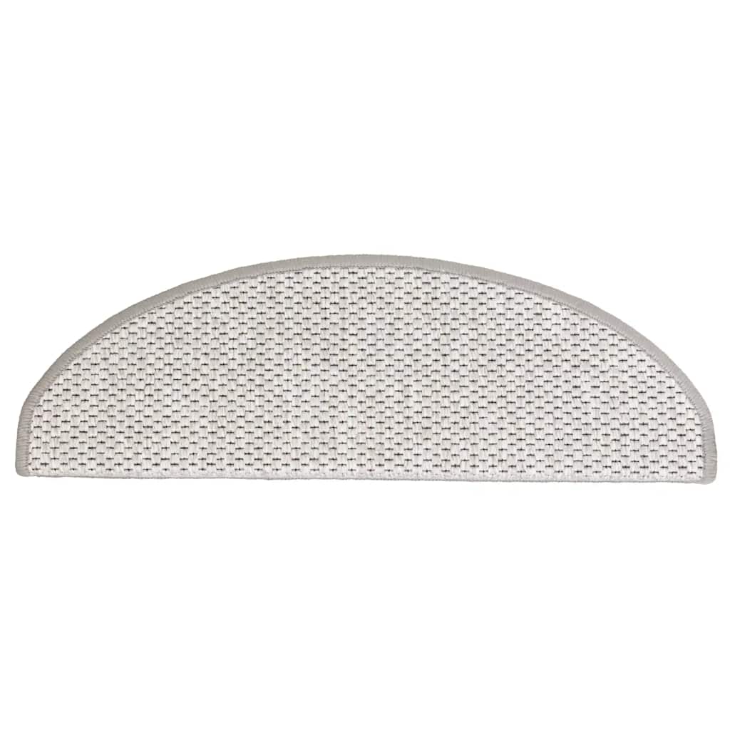 Tappeti Autoadesivi Scale Aspetto Sisal 15 pz 65x21x4cm Platino 326870