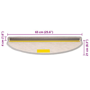Tappeti Autoadesivi Scale Aspetto Sisal 15 pz 65x21x4cm Platino 326870