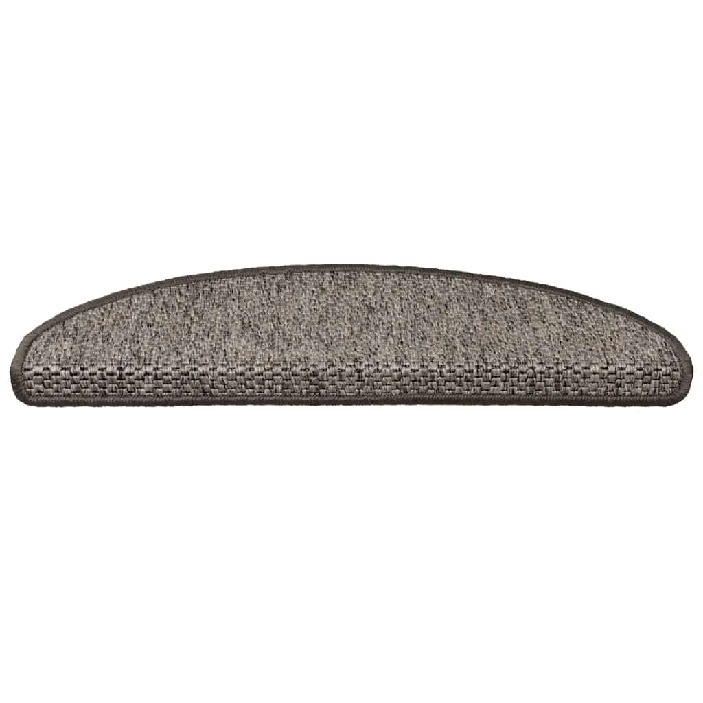 Tappeti Autoadesivi Scale Aspetto Sisal 15 pz 65x25cm Antracite