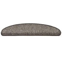 Tappeti Autoadesivi Scale Aspetto Sisal 15 pz 65x25cm Antracite