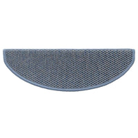 Tappeti Autoadesivi Scale Aspetto Sisal 15 pz 65x21x4 cm Blu 326874