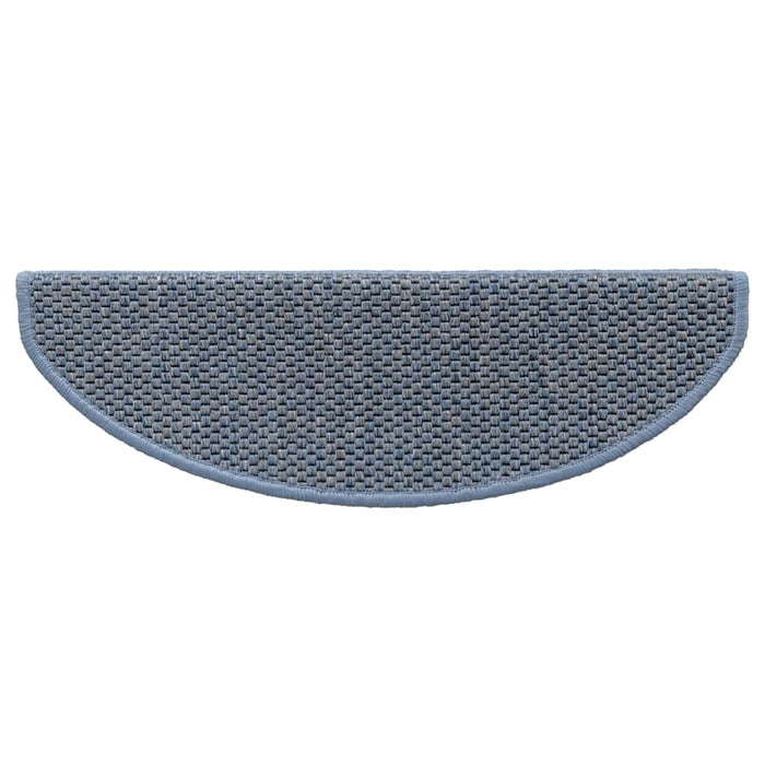 Tappeti Autoadesivi Scale Aspetto Sisal 15 pz 65x21x4 cm Blu 326874