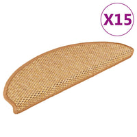 Tappeti Autoadesivi Scale Aspetto Sisal 15pz 65x25 cm Arancione cod mxl 69888