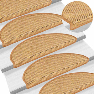 Tappeti Autoadesivi Scale Aspetto Sisal 15pz 65x21x4 Sisal 326877