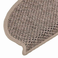 vidaXL Tappeti Adesivi Scale Aspetto Sisal 15 pz 65x21x4cm Beige Scuro