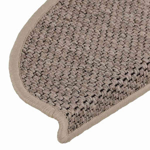 vidaXL Tappeti Adesivi Scale Aspetto Sisal 15 pz 65x21x4cm Beige Scuro