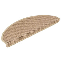 Tappeti Autoadesivi Scale Aspetto Sisal 15 pz 65x21x4 cm Sabbia 326879