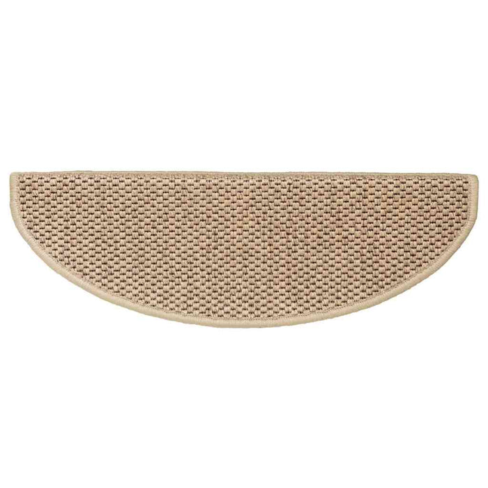 Tappeti Autoadesivi Scale Aspetto Sisal 15 pz 65x21x4 cm Sabbia 326879