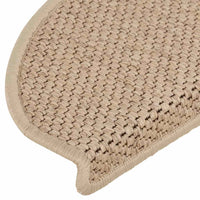 vidaXL Tappeti Autoadesivi Scale Aspetto Sisal 15 pz 65x21x4 cm Sabbia
