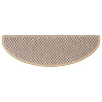Tappeti Adesivi Scale Aspetto Sisal 15pz 65x21x4cm Beige Chiaro 326880