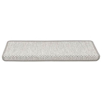 Tappeti Autoadesivi Scale Aspetto Sisal 15 pz 65x21x4cm Platino 326882