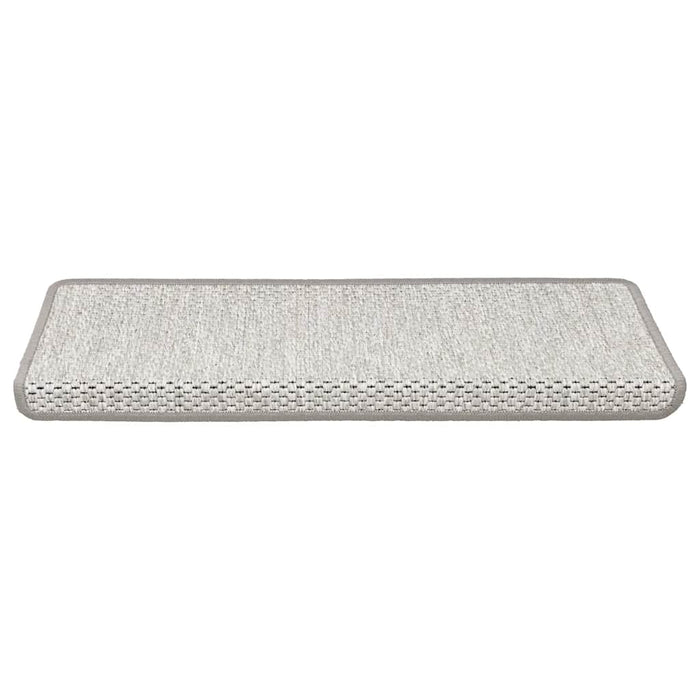 Tappeti Autoadesivi Scale Aspetto Sisal 15 pz 65x21x4cm Platino 326882