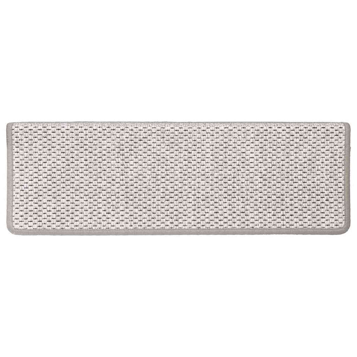 Tappeti Autoadesivi Scale Aspetto Sisal 15 pz 65x21x4cm Platino 326882