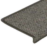 Tappeti Autoadesivi Scale Sisal 15 pz 65x21x4 cm Grigio e Beige 326884