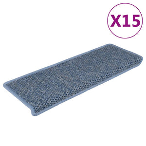 Tappeti Autoadesivi Scale Aspetto Sisal 15 pz 65x21x4 cm Blucod mxl 130248