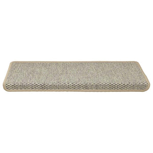 Tappeti Autoadesivi Scale Aspetto Sisal 15 pz 65x21x4 cm Verdi 326887