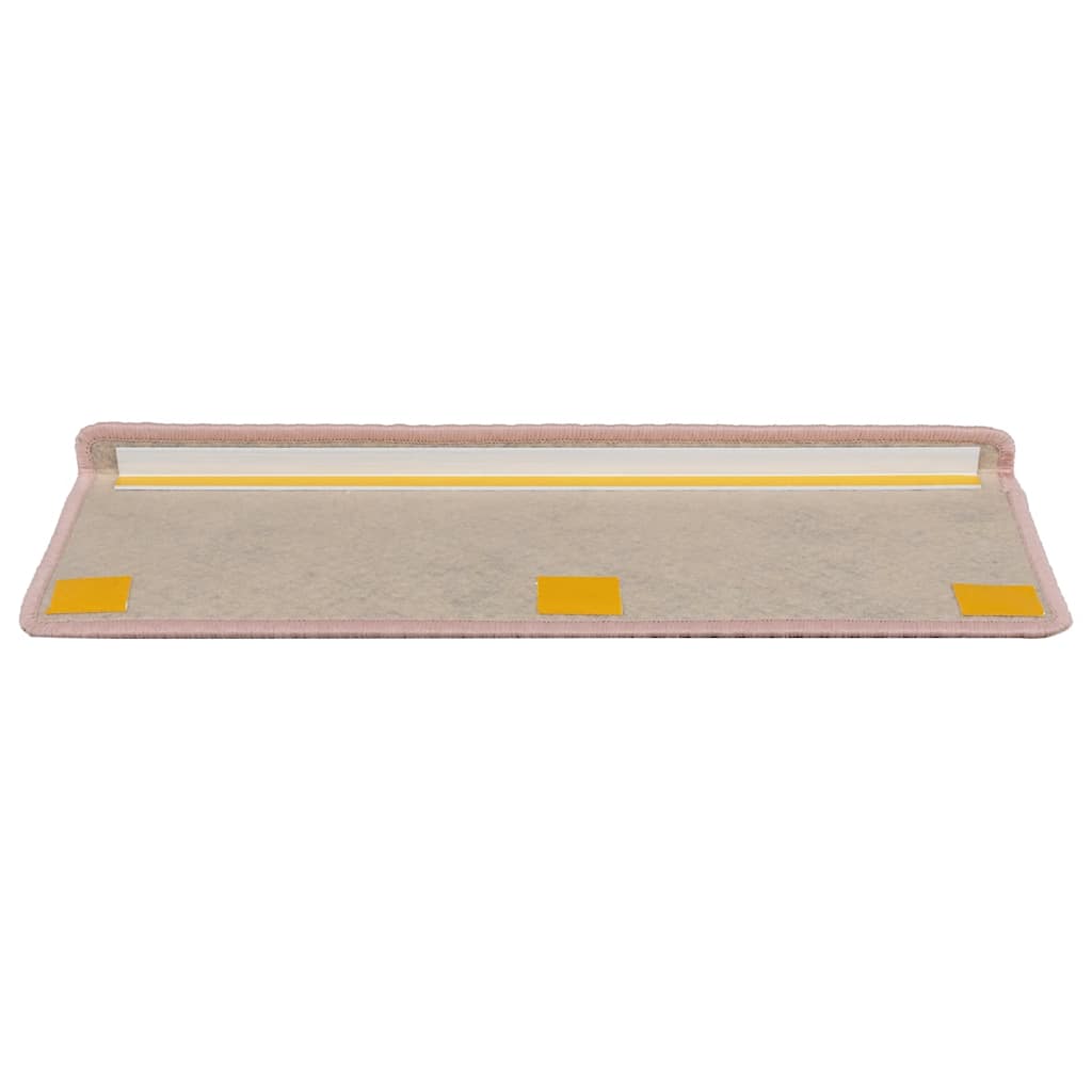 Tappeti Autoadesivi Scale Aspetto Sisal 15 pz 65x21x4cm Rosa 326888