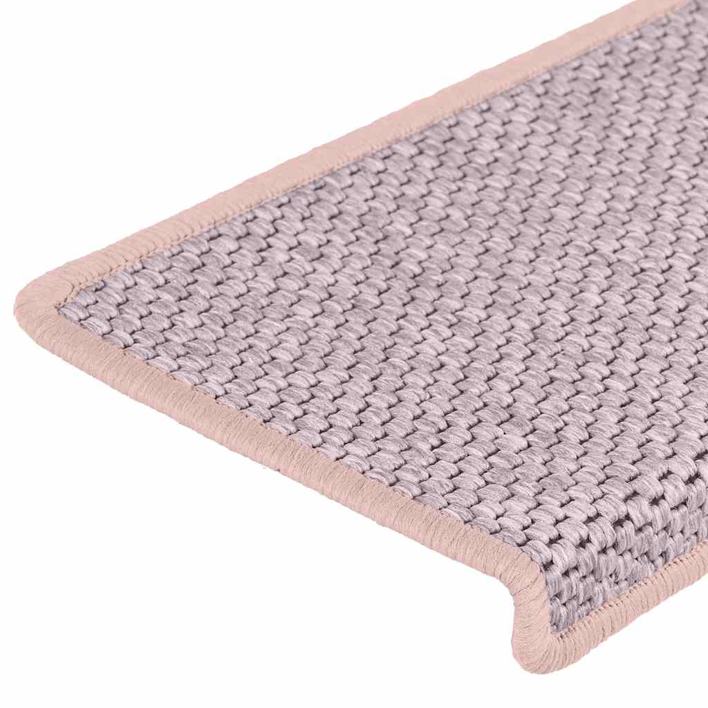Tappeti Autoadesivi Scale Aspetto Sisal 15 pz 65x21x4cm Rosa 326888