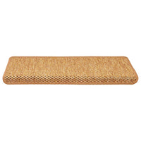 Tappeti Autoadesivi Scale Aspetto Sisal 15pz 65x21x4 Arancione 326889