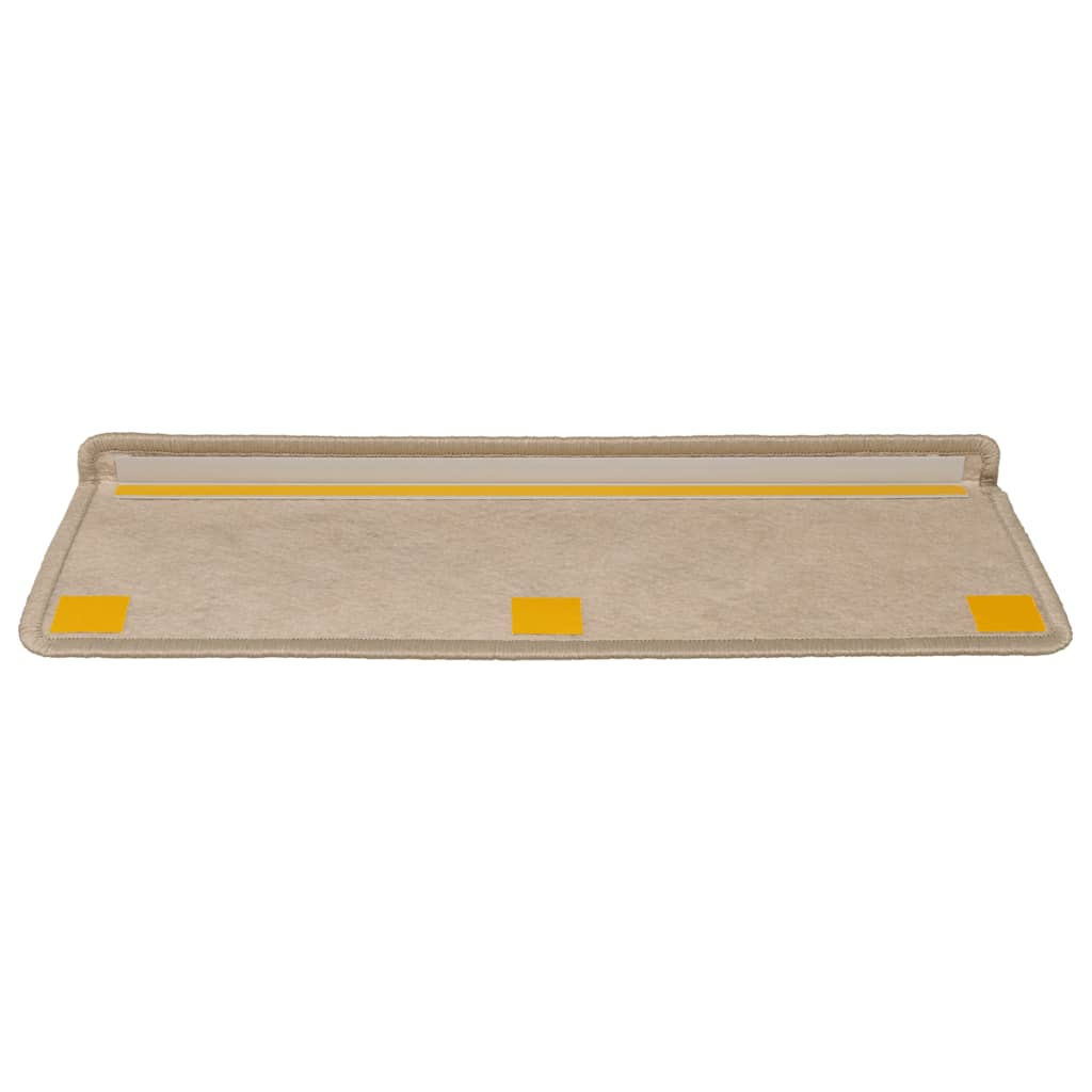 vidaXL Tappeti Autoadesivi Scale Aspetto Sisal 15 pz 65x21x4 cm Sabbia