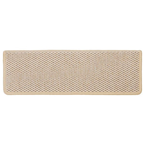 Tappeti Autoadesivi Scale Aspetto Sisal 15 pz 65x25 cm Crema cod mxl 77948
