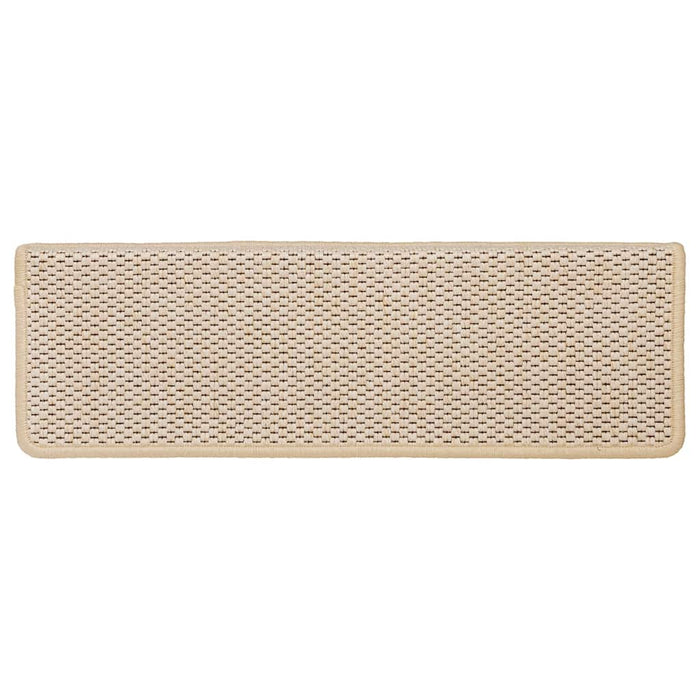 Tappeti Autoadesivi Scale Aspetto Sisal 15 pz 65x25 cm Crema cod mxl 77948