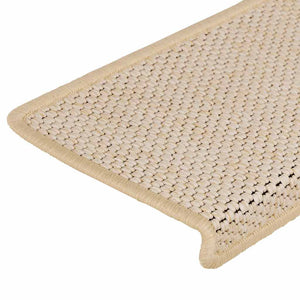 Tappeti Autoadesivi Scale Aspetto Sisal 15 pz 65x21x4 cm Berber 326893