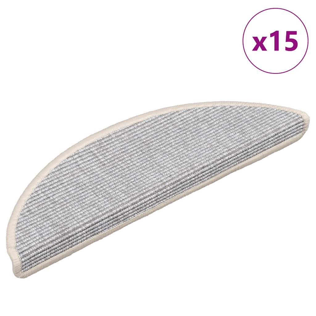 Tappeti Autoadesivi per Scale 15 pz 56x20 cm Argento cod mxl 62233