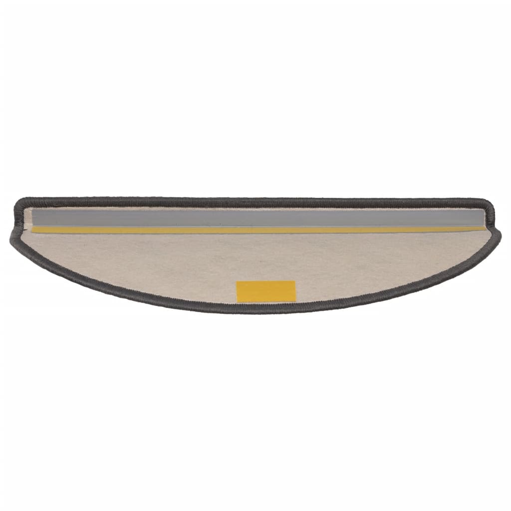 Tappetini per scale 15 pz 65x21x4 cm Beige e Grigio Semicircolari Grandi 326900