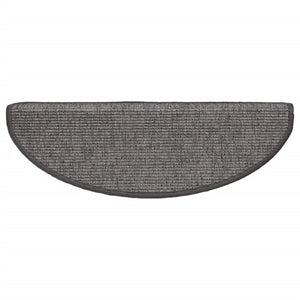 Tappetini per scale 15 pz 65x21x4 cm Beige e Grigio Semicircolari Grandi 326900