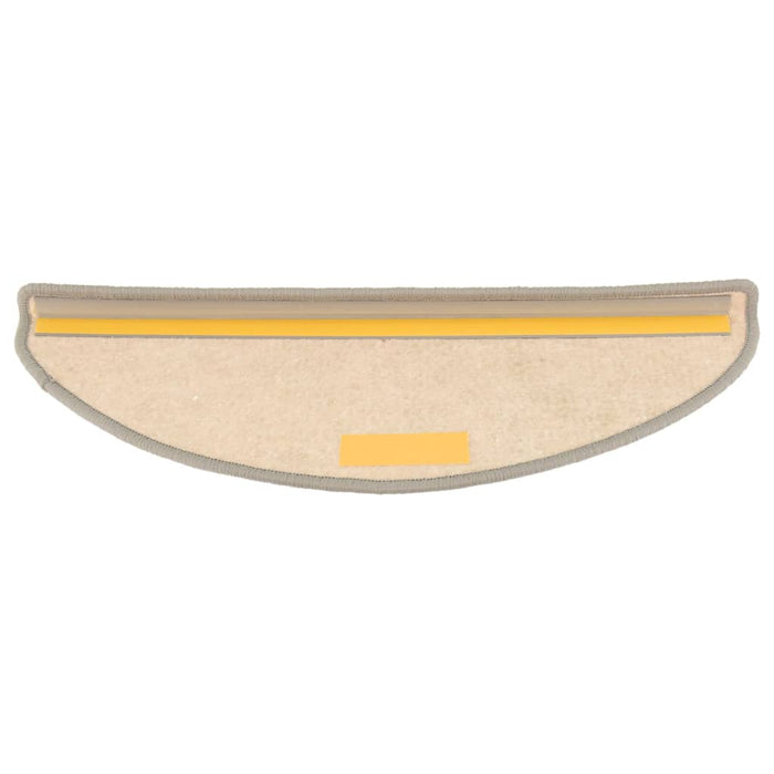 Tappetini per scale 15 pz 65x21x4 cm Argento Semicircolari Grandi 326901