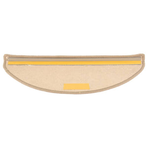 Tappetini per scale 15 pz 65x21x4 cm Beige scuro Semicircolari Grandi 326902