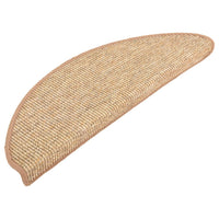 Tappetini Autoadesivi per Scale 15 pz Marrone Chiaro 65x25 cm cod mxl 73084