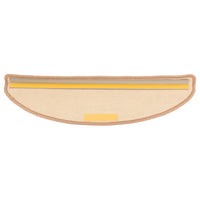 Tappetini per scale 15 pz 65x21x4 cm Marrone chiaro Semicircolari Grandi 326904