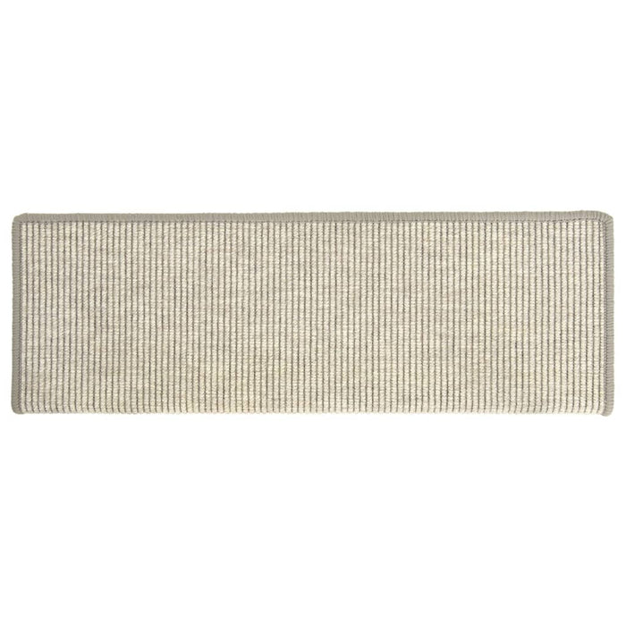 Tappetini per scale 15 pz 65x21x4 cm argento bordo rettangolare 326907