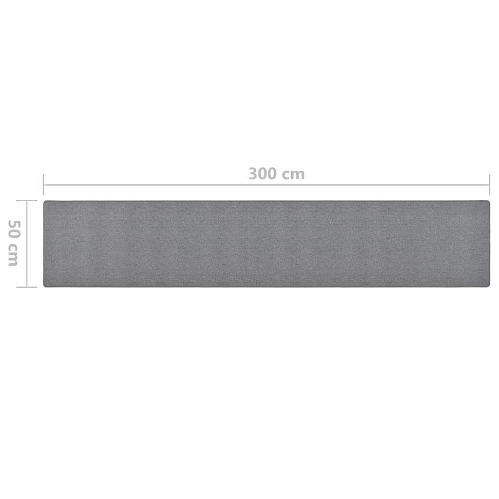 Tappeto Corsia Grigio Scuro 50x300 cm cod mxl 69728