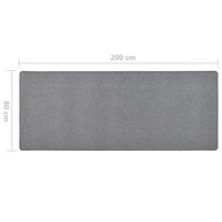 Tappeto Corsia Grigio Scuro 80x200 cm 326974