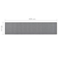 Tappeto Corsia Grigio Scuro 80x400 cm 326977
