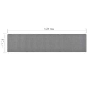 Tappeto Corsia Grigio Scuro 80x400 cm 326977