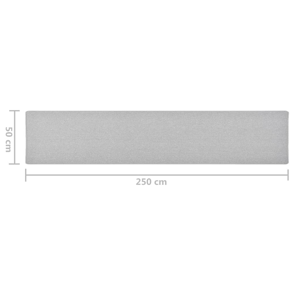 Tappeto Corsia Grigio Chiaro 50x250 cm 326991